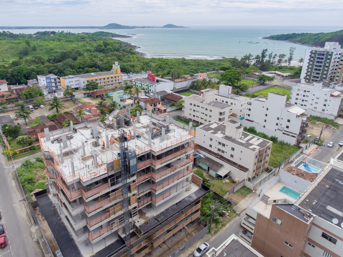 Arezzo guarapari construção obra vista praia da cerca